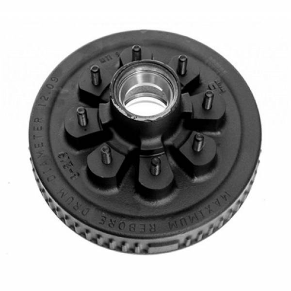 008-219-09 7000lb 8 on 6-1/2" Bolt Pattern 12" Oil Bath Brake Drum with 1/2" Lug Studs #2