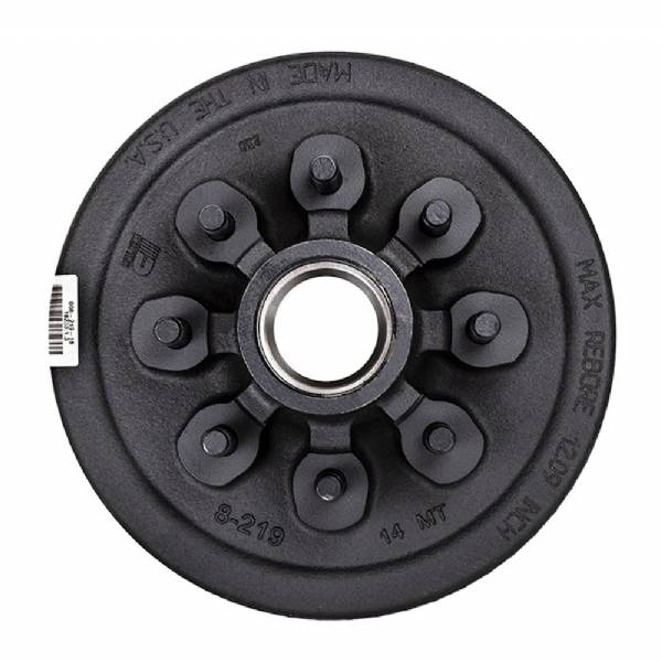 008-219-13 7000lb 8 on 6-1/2" Bolt Pattern 12" Brake Drum with 9/16" Lug Studs