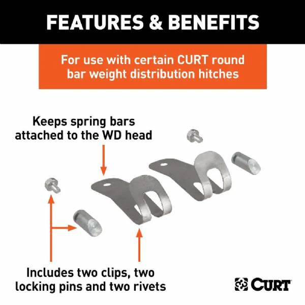 17109 Replacement Round Bar Weight Distribution Retainer Kit #2