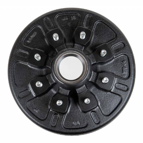 19-130 7000lb 8 on 6-1/2" Bolt Pattern 12" Pre-Greased Brake Drum Kit with 1/2" Lug Studs #2