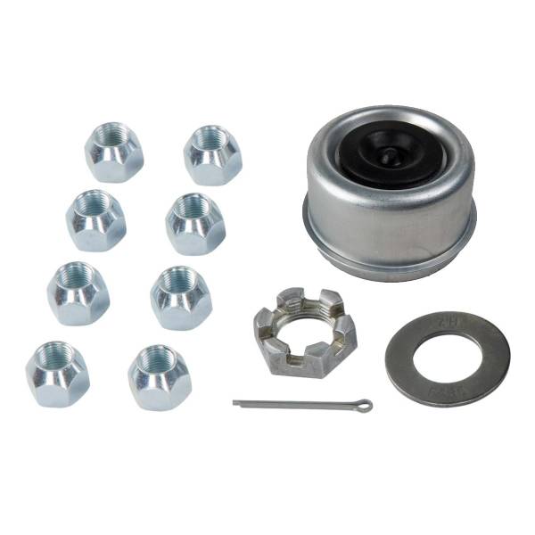 2024013261 7000lb 8 on 6-1/2" Bolt Pattern 12" Pre-Greased Drum Kit with 9/16" Lug Studs #3
