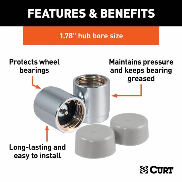 22178 1.78" Chrome Bearing Protector with Bra Set #3