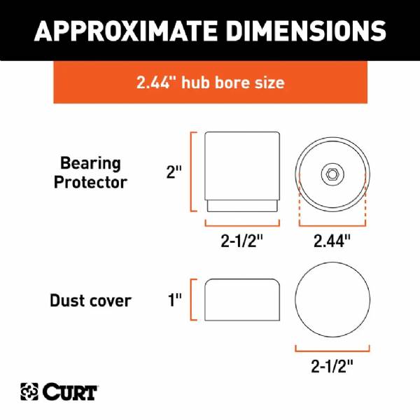 22244 2.44" Chrome Bearing Protector with Bra Set #2