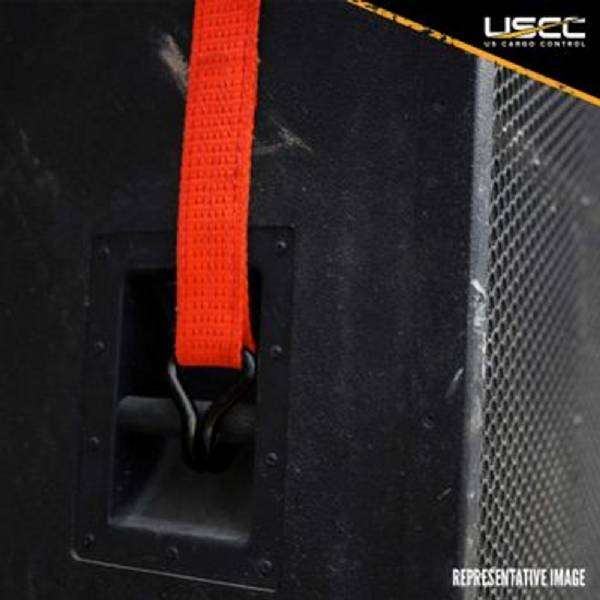 2615WHVC Red 1" x 15' Ratchet Strap with Vinyl Coated Wire Hooks #6
