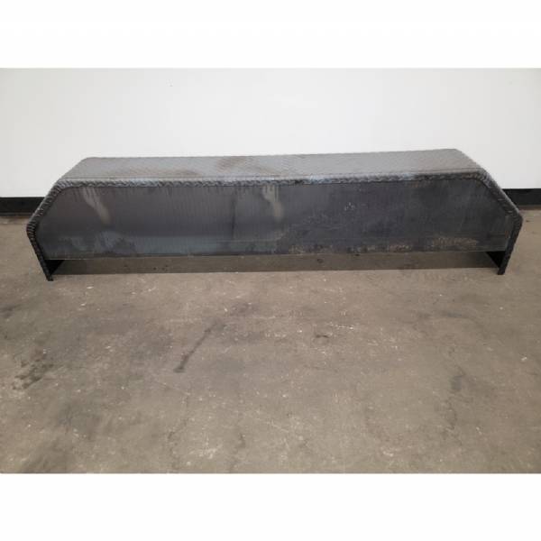 2690-21T-BACK 9"W x 72"L x 17"H Tandem Axle Double Broke Treadplate Teardrop Steel Fender with Backing #5