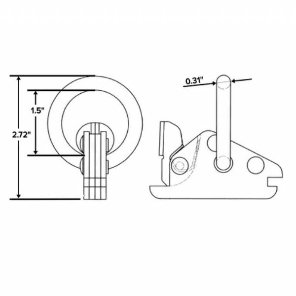 320004 Heavy Duty E-Track Tie Down with Round Ring #3