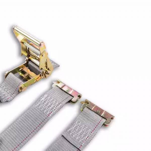 48672-14 2" x 16' Gray Ratchet Strap w/ E-Track Fittings #4