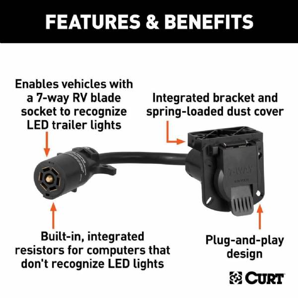 57003 7-Way RV Blade Adapter to Recognize LED Trailer Lights #3