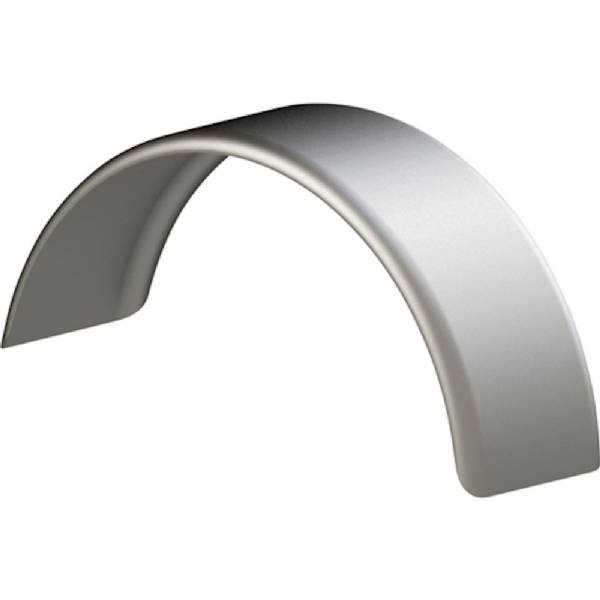 A6403 67-0019 10-3/4"W x 36"L x 18"H x .090 Round Single Axle Smooth Aluminum Fender