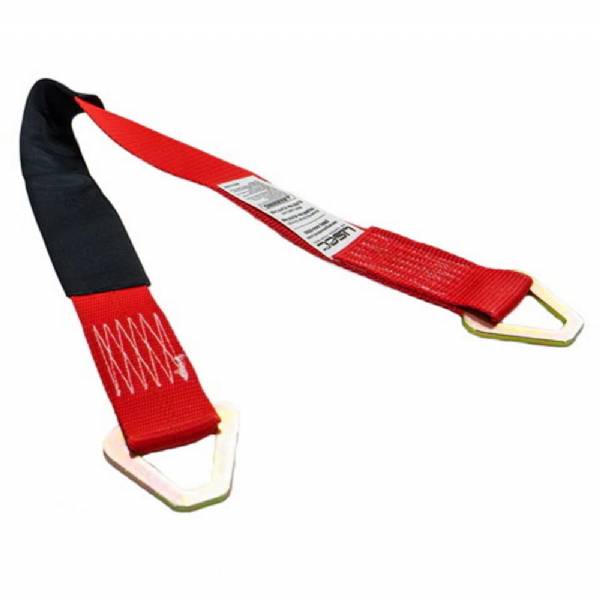 AXLE2WP-RED 2" x 24" Red Axle Strap with 2" Stamped D-Rings