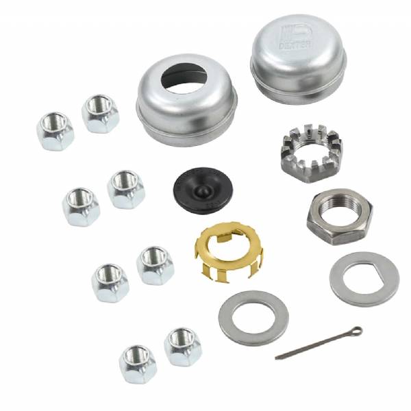 K08-219-1G 7000lb 8 on 6-1/2" Bolt Pattern 12" Pre-Greased Brake Drum Kit with 1/2" Lug Studs #5