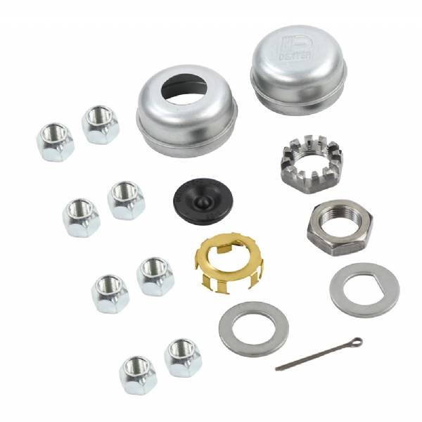 K08-219-2G 7000lb 8 on 6-1/2" Bolt Pattern 12" Pre-Greased Brake Drum Kit with 9/16" Lug Studs #5