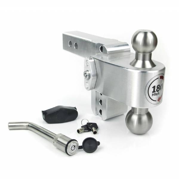 LTB4-2-KA 2" Shank - 4" Drop/5" Rise Stainless combo ball 180° Adjustable Hitch