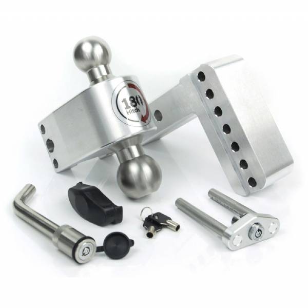 LTB4-2-KA 2" Shank - 4" Drop/5" Rise Stainless combo ball 180° Adjustable Hitch #2