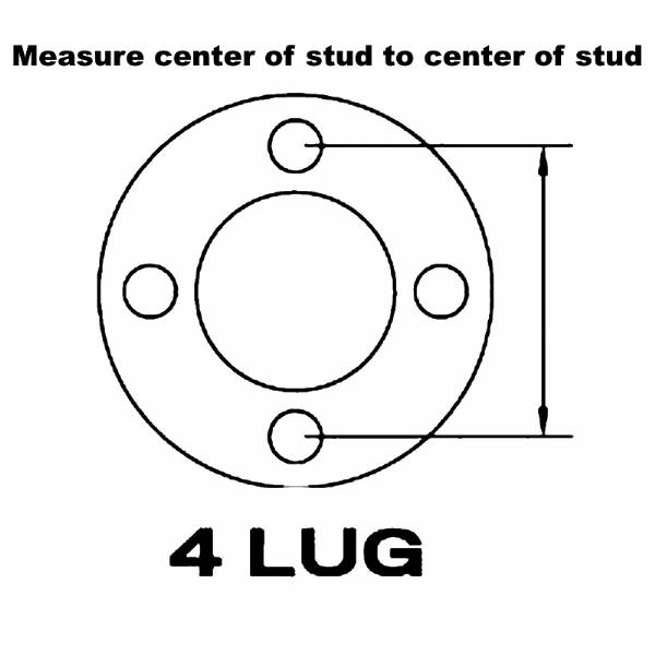 TR4100 2000lb 4 on 4" Bolt Pattern Hub Kit with 1-1/6" Bearing Set #4
