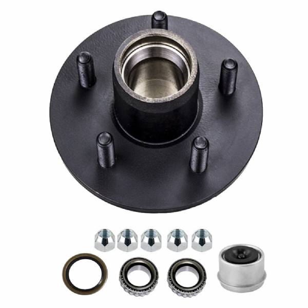 TR4106 2200lb 5 on 4-1/2" Bolt Pattern Large Flange Hub Kit with 1-1/16" Bearing Set