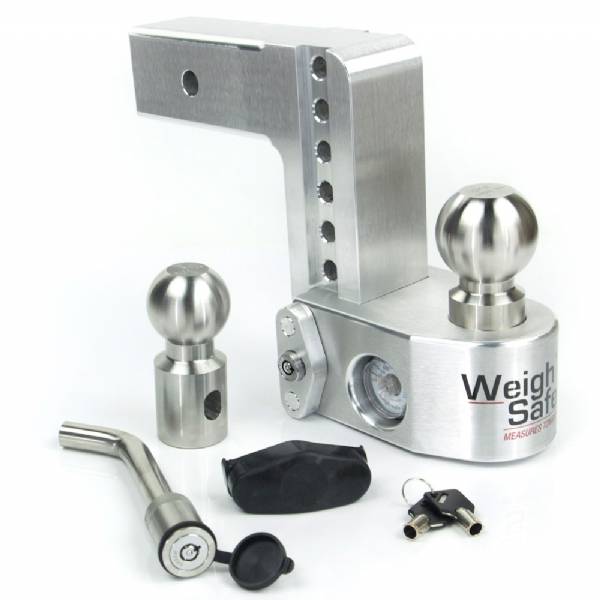 WS6-2.5-KA 2-1/2" Shank - 6" Drop/7" Rise Weigh Safe Adjustable Hitch w/Tongue Scale