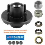 17-100 2000lb 4 on 4" Bolt Pattern Pre-Greased Idler Hub Kit with 1-1/16" Bearing Set