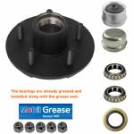 17-165 2200lb 5 on 4-1/2" Bolt Pattern Large Flange Pre-Greased Idler Hub Kit with 1-1/16" Bearing Set
