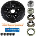 19-100 3500lb 5 on 4-1/2" Bolt Pattern 10" Pre-Greased Brake Drum Kit