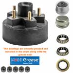 19-140 2200lb 5 on 4-1/2" Bolt Pattern 7" Pre-Greased Brake Drum Kit