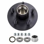 TR4104 2200lb 5 on 4-1/2" Bolt Pattern Large Flange Hub Kit with 1" Bearing Set